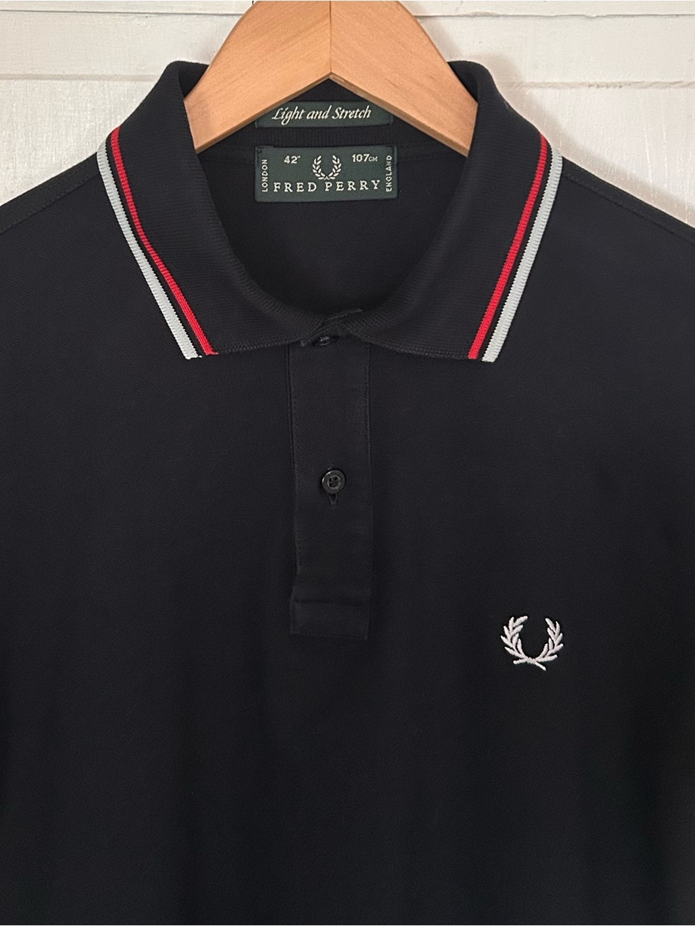 Fred Perry Unisex Size S Vintage Twin Tipped Light & Stretch Short Sleeve Polo